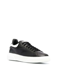 Мужские черно-белые кожаные низкие кеды от Philipp Plein