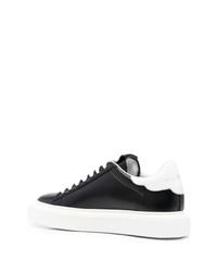 Мужские черно-белые кожаные низкие кеды от John Richmond