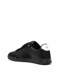 Мужские черно-белые кожаные низкие кеды от VERSACE JEANS COUTURE