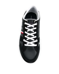 Мужские черно-белые кожаные низкие кеды от Tommy Hilfiger