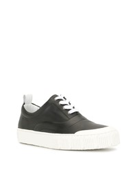 Мужские черно-белые кожаные низкие кеды от Pierre Hardy