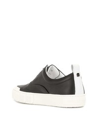 Мужские черно-белые кожаные низкие кеды от Pierre Hardy