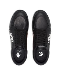 Мужские черно-белые кожаные низкие кеды от Off-White