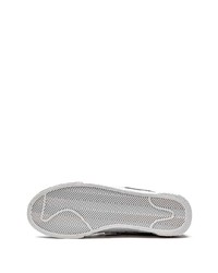 Мужские черно-белые кожаные низкие кеды от Nike