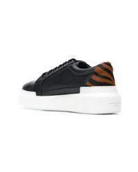 Женские черно-белые кожаные низкие кеды от Sonia Rykiel