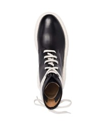 Мужские черно-белые кожаные повседневные ботинки от Marsèll