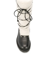 Черно-белые кожаные полусапоги от Bally