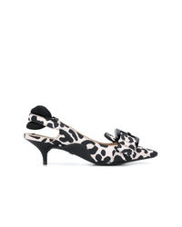 Черно-белые кожаные туфли с леопардовым принтом