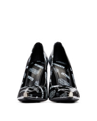 Черно-белые кожаные туфли с принтом от Vetements