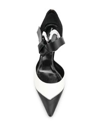 Черно-белые кожаные туфли со змеиным рисунком от Proenza Schouler