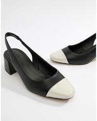 Черно-белые кожаные туфли от ASOS DESIGN