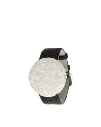 Женские черно-белые кожаные часы от Christian Koban