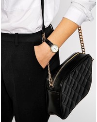 Женские черно-белые кожаные часы от Limit