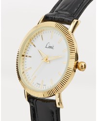 Женские черно-белые кожаные часы от Limit