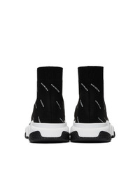 Мужские черно-белые кроссовки с принтом от Balenciaga
