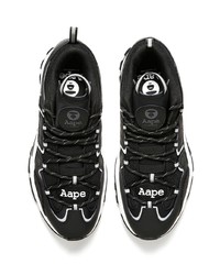 Мужские черно-белые кроссовки от AAPE BY A BATHING APE