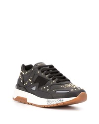 Мужские черно-белые кроссовки от Versace