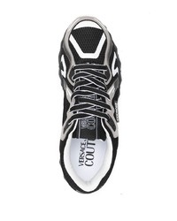 Мужские черно-белые кроссовки от VERSACE JEANS COUTURE