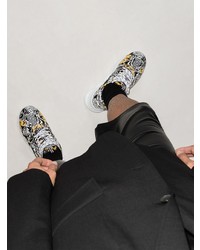 Мужские черно-белые кроссовки от Versace