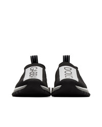 Мужские черно-белые кроссовки от Dolce and Gabbana