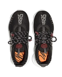 Мужские черно-белые кроссовки от Versace