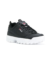 Мужские черно-белые кроссовки от Fila