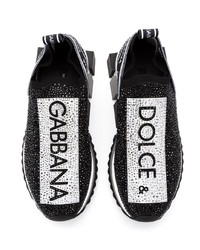 Женские черно-белые кроссовки от Dolce & Gabbana