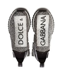 Мужские черно-белые кроссовки от Dolce & Gabbana