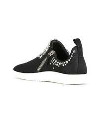 Женские черно-белые кроссовки от Giuseppe Zanotti Design