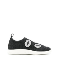 Женские черно-белые кроссовки от Giuseppe Zanotti Design