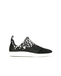 Женские черно-белые кроссовки от Giuseppe Zanotti Design