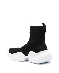 Мужские черно-белые кроссовки от VERSACE JEANS COUTURE