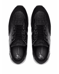 Мужские черно-белые кроссовки от Giuseppe Zanotti