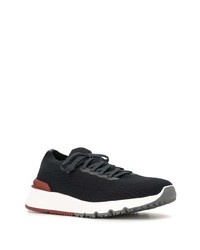 Мужские черно-белые кроссовки от Brunello Cucinelli