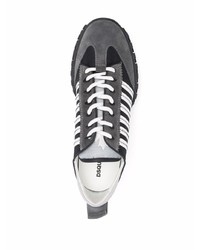 Мужские черно-белые кроссовки от DSQUARED2