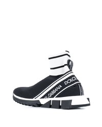 Мужские черно-белые кроссовки от Dolce & Gabbana