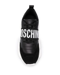 Мужские черно-белые кроссовки от Moschino