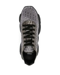 Мужские черно-белые кроссовки от Moschino