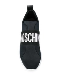Женские черно-белые кроссовки от Moschino