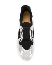 Женские черно-белые кроссовки от Clergerie
