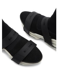 Мужские черно-белые кроссовки от Balmain