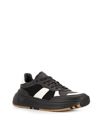 Мужские черно-белые кроссовки от Bottega Veneta