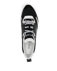 Мужские черно-белые кроссовки от Roberto Cavalli