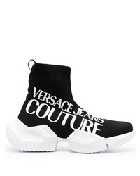 Мужские черно-белые кроссовки от VERSACE JEANS COUTURE