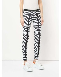 Черно-белые леггинсы с принтом от Kru