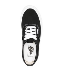 Мужские черно-белые низкие кеды из плотной ткани от Vans