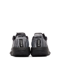 Женские черно-белые низкие кеды из плотной ткани от adidas x Missoni