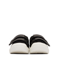 Женские черно-белые низкие кеды из плотной ткани от Regulation Yohji Yamamoto