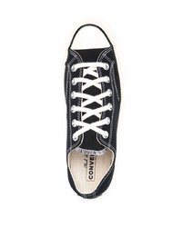 Мужские черно-белые низкие кеды из плотной ткани от Converse