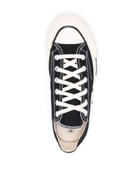 Мужские черно-белые низкие кеды из плотной ткани от Converse